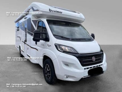 Prix : 27000€ ! 5 couchages   FIAT 2.3 150 CH Benimar MILEO , 2017 , 51 202 km , 5 places , 5 couchages, automatique diesel , permis B , test d’étanchéité ok , panneaux solaires