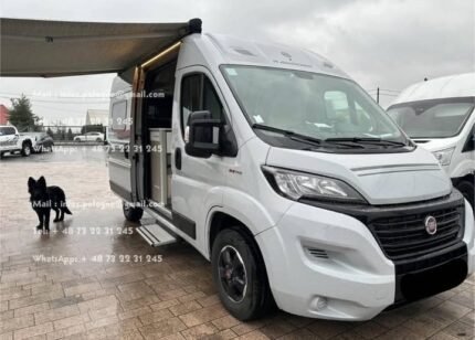 rix : 24000€   Fiat 2.3 140CH Ducato , manuelle , diesel , année : 2021, kilométrage : 17 500 km , 3 500 Kg , permis B , 4 places , 4 couchages, panneaux solaires , porte vélos , test d’étanchéité ok