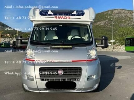 Prix : 18000€  Fiat Ducato 2.3 130 CH Rimor Silver Line, 2013 ,5 places , 5 couchages, 79 800 km certifié. Panneaux solaires , permis B