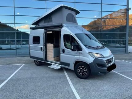 20.000€ , Livraison France 🇫🇷 , Belgique 🇧🇪   FIAT 2.3 150 CH Hymer Ayers Rock , toit relévé , automatique, année : 2018 , diesel , kilométrage : 58731 KM , panneaux solaires, 4 places , 4 couchages , porte vélo , livraison partout en Europe