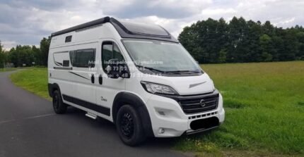Prix : 26000€ , Fiat Ducato Karmann Dexter – Campervan 2020 – 2 à 3 couchages – Seulement 57 000 km – Compact & haut de gamme 🌲